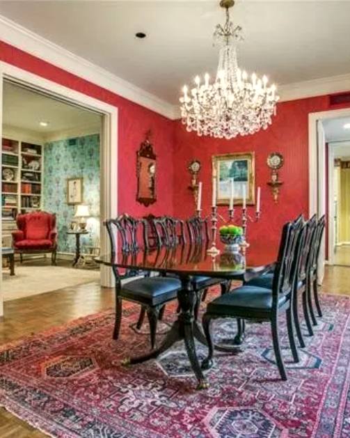 A dining room, before