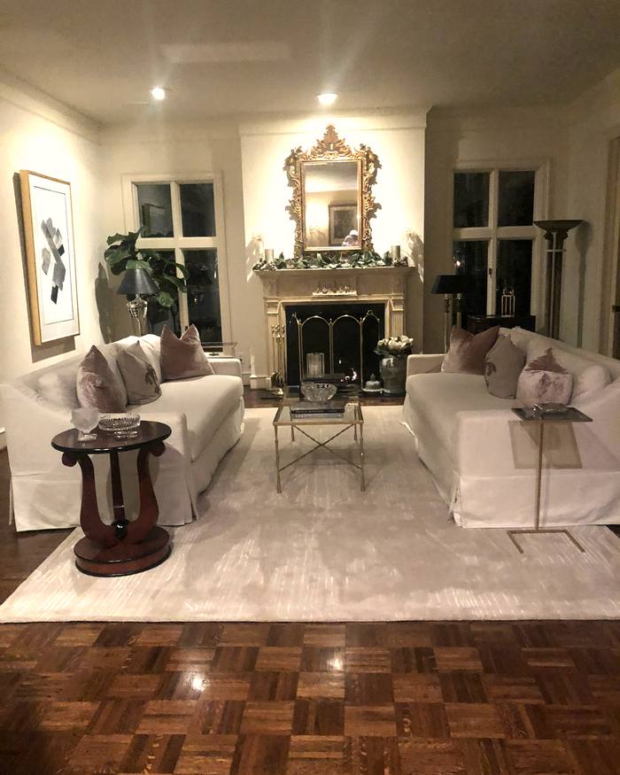 A living room, after